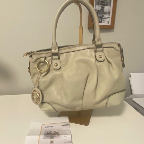 GUCCI GUCCISSIMA Leather GG Small  Sukey 2-Hobo Satchel COA with Crossbody Strap - Picture 5 of 15